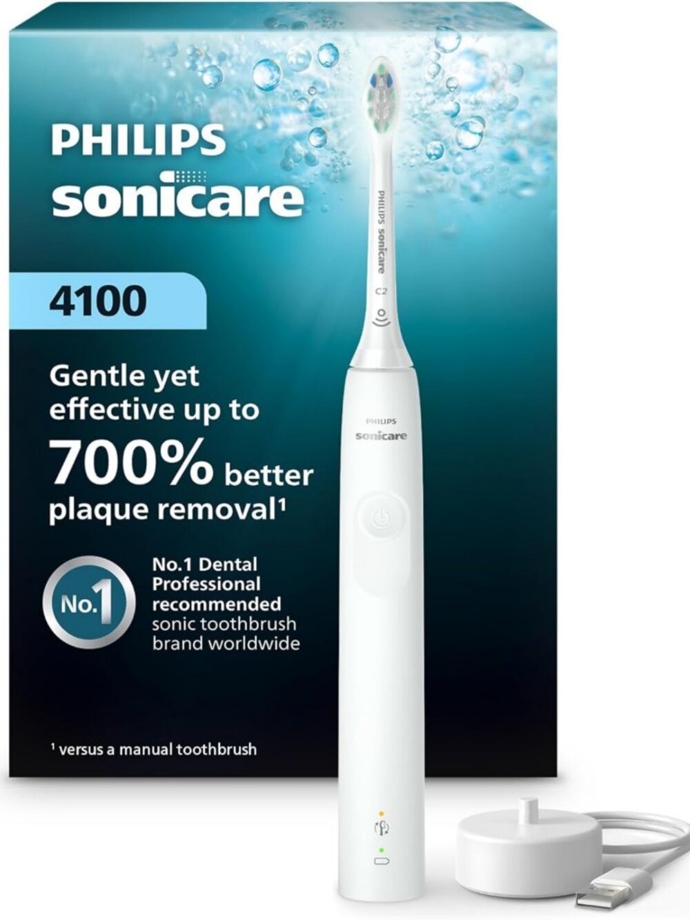 Sonic Electric Toothbrush with Advanced Technology, Pressure Sensor & 2